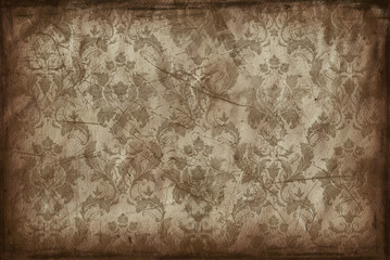 vintage background from old wallpaper