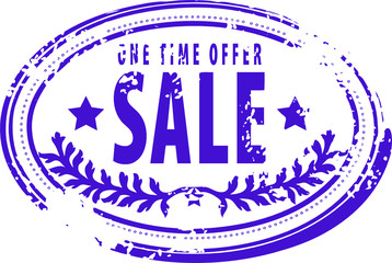 Illustration of a grunge rubber ink stamp: SALE