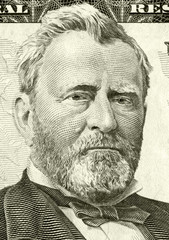 High definition Grant portrait from 50 dollars banknote