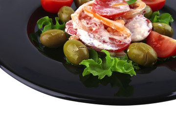 tomatoes salad and olives