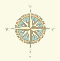 Vector illustration of Compass Windrows.