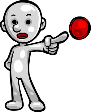 Smartoon Pointing At Bullet Point