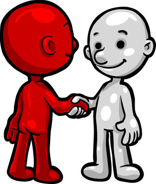 Smartoons Shaking Hands