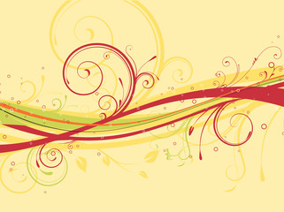 Vector illustration of Floral Decorative background