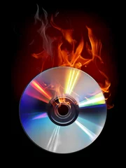 Abwaschbare Fototapete Flamme Disc brennen
