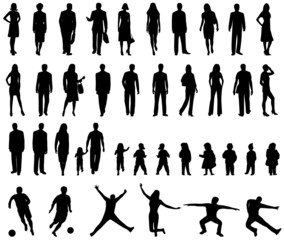 Illustration of people silhouettes
