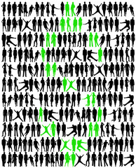 Illustration of people silhouettes