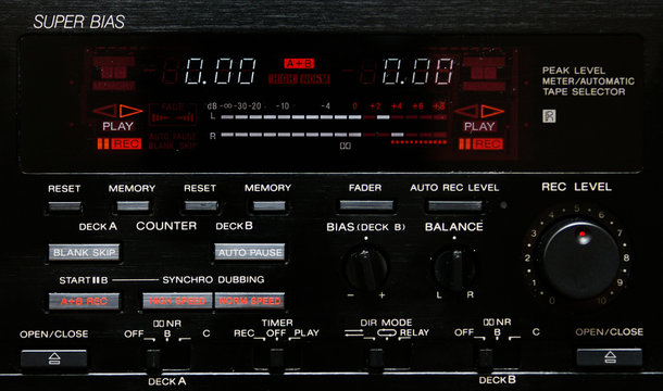 peak level meter von einem cassette deck