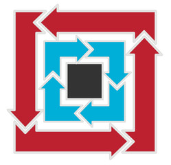 Opposite Direction Square Process Flow