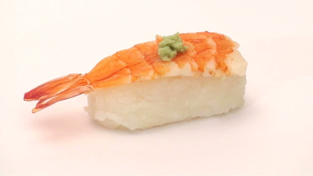 Shrimp sushi seamless against white - HD