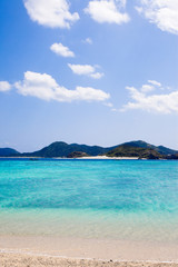 Fototapeta na wymiar Japanese tropical islands on the horizon