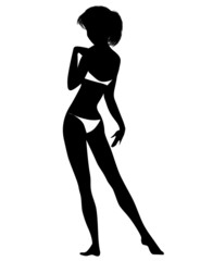 Ragazza Sexy-Femme Silhouette-Woman in Swimsuit