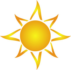 Artistic drawing sun