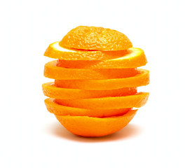 Naklejka na ściany i meble Pomarańczowy z segmentów