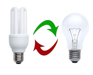 Austausch Glühbirne gegen Energiesparlampe
