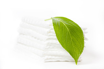 Fresh Spa Towels with Green Leaf