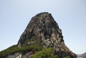 El Roque Agando decorates Gomerian landscape.