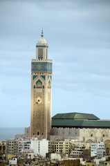 Fototapeta premium Hassan II mosque in Casablanca Morocco Africa