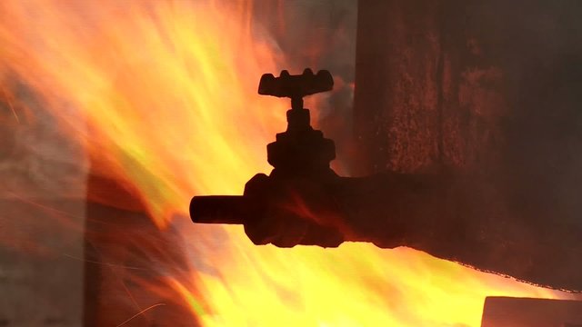 Kessel auf Feuer