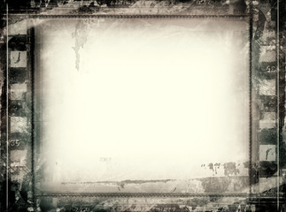 Grunge  film frame with space for your text or image