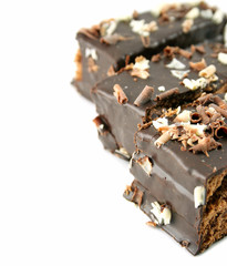 Pieces of a cake isolated