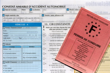 Naklejka premium accident ,voiture,constat,amiable,automobile,assurance,,malus