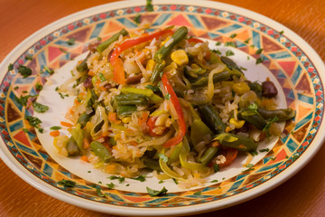 Classic rice with vegetables