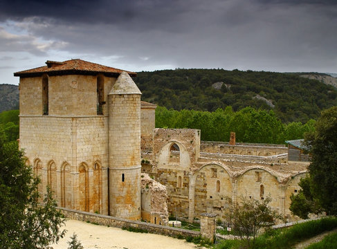 El monasterio de San Pedro de Arlanza, Burgos, España
