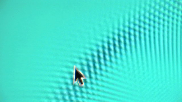 Close up of pointer moving around a computer screen