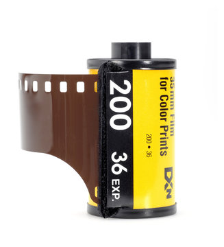 Kleinbild Filmpatrone mit Filmstreifen