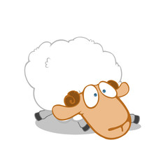 clumsy Sheep  fell down