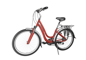 red bike isoalted