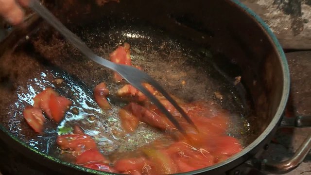 Kochen auf Feuer