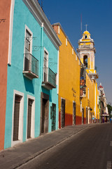 puebla old town streets
