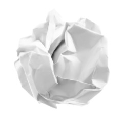 Naklejka premium Crumpled piece of paper