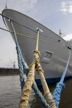 Moored Ocean Ship