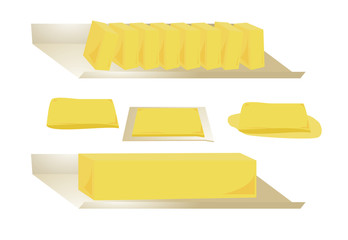 Butter isolated