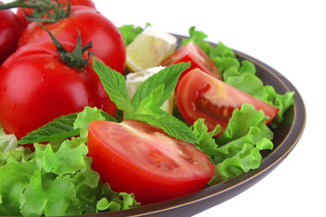 vegetable mix on dark dish
