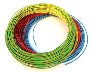 fils électriques, phase, neutre et terre