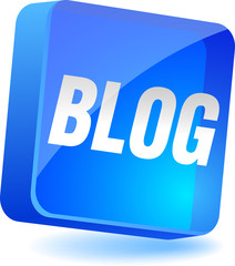 Blog 3d icon. Vector illustration.