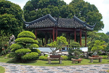 Obraz premium Chinesischer Garten in Singapur