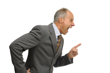 Angry businessman