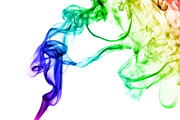 abstract smoke isolated on white