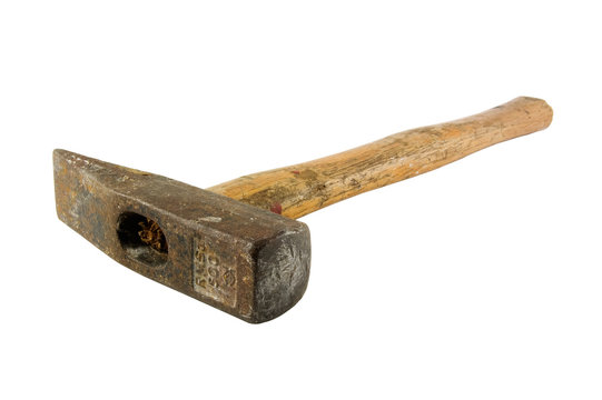 Old hammer isolated