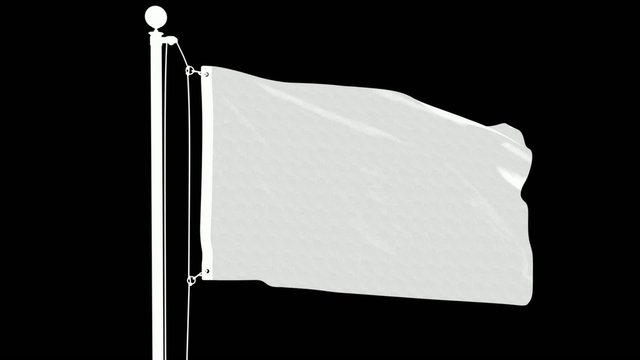 Isolated Basque Flag on a Flagpole
