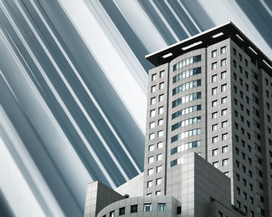 modern building on montage background