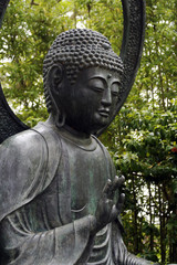 Buddha in a japanese garden