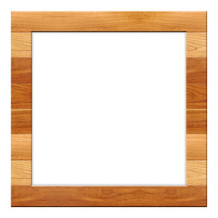 wood frame isolated with clipping path