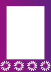 Rahmen pink mit Blüten