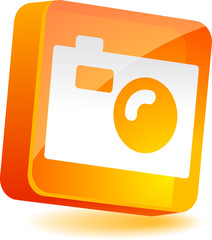 Photo 3d icon. Vector illustration.